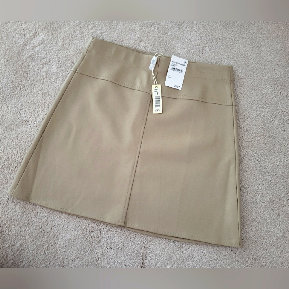 Max Studio Size S Faux Leather Mini Skirt
